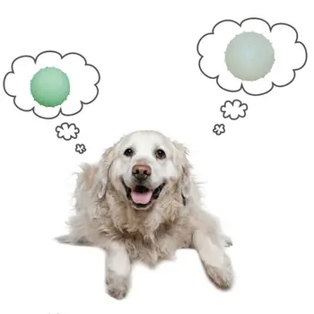 

Fun Dog Puppy TPR Rubber Luminous Elastic Ball Tooth Cleaning Chew Training Toy X6HC