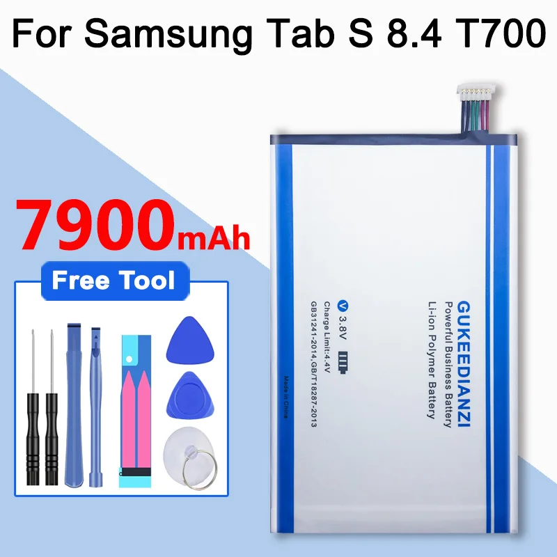 GUKEEDIANZI EB-BT705FBE 7900 мАч аккумулятор планшетных ПК для samsung GALAXY Tab S 8,4 SM T700 T705 сменная аккумуляторная батарея ПК