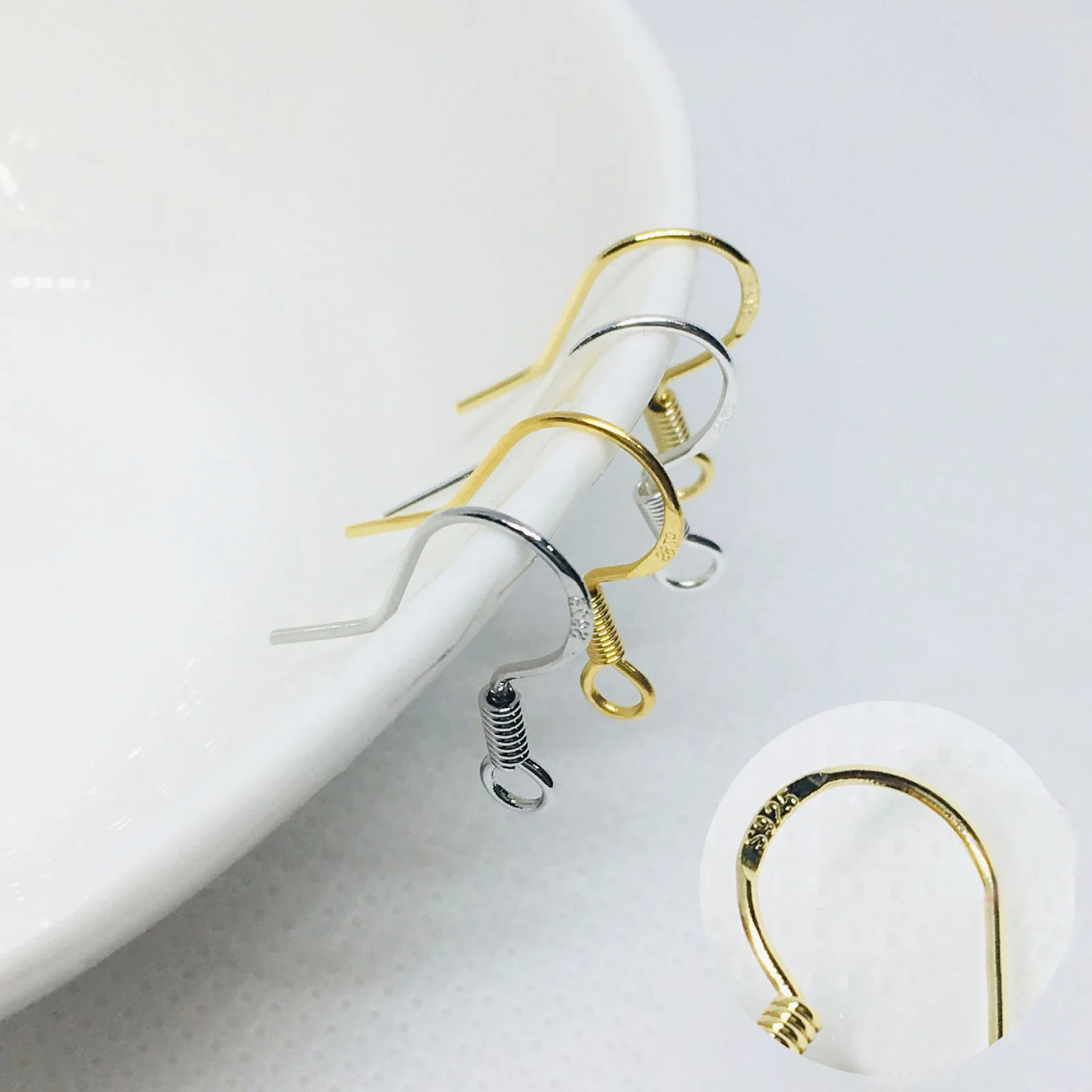 

500P/стили DIY 925 стерлинговый Серебряный ушной крючок аксессуары ювелирные изделия ручной работы аксессуары и украшения, украшения своими руками, микс 5 цветов
