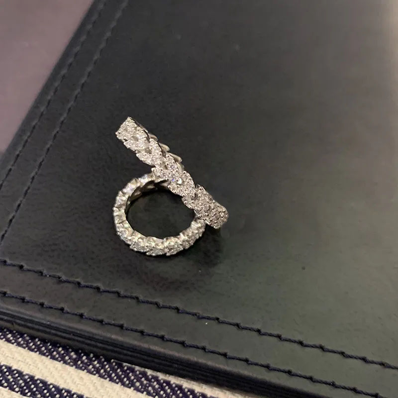 Серьги-клипсы с цирконом из стерлингового серебра 925 пробы с одним сердечком и ушками из пшеницы, модные серьги-клипсы с цирконом, Женская Роскошная брендовая Ювелирная клипса