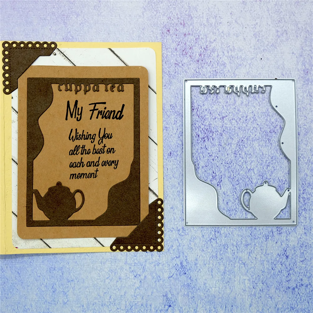 DiyArts Вырубные штампы металлические Cuppa tea Frame Die Скрапбукинг альбом карта