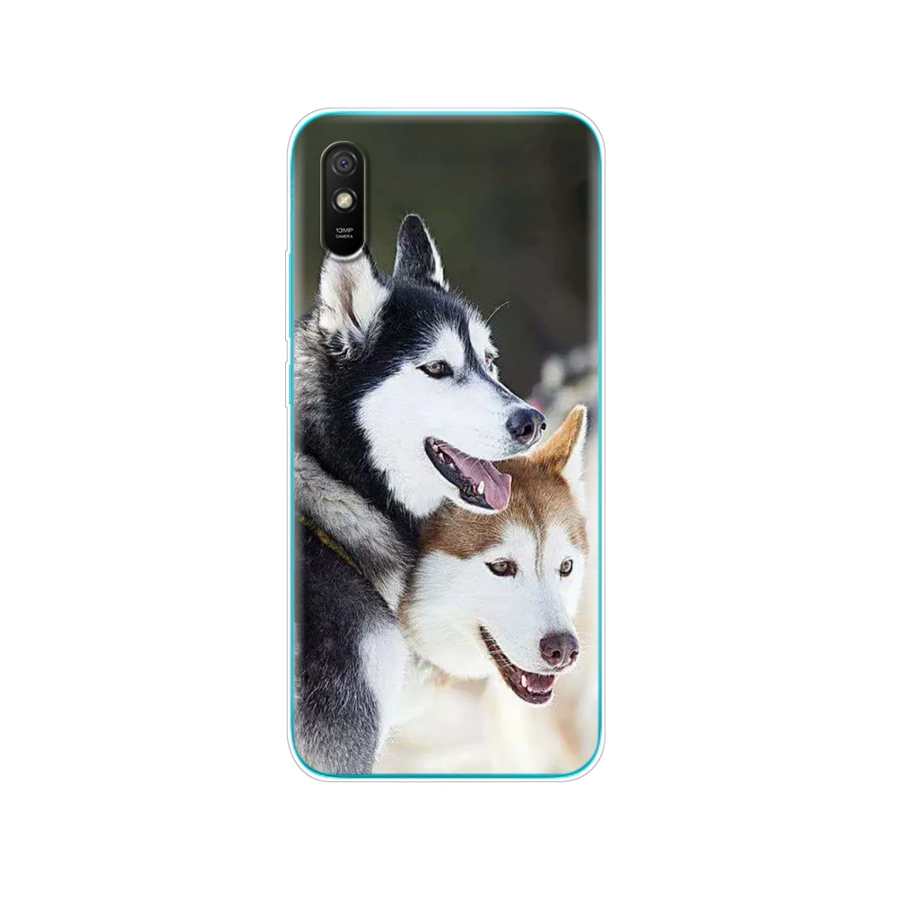 For xiaomi redmi 9A back Case Silicon Back Cover Phone Cases For redmi 9A Soft Case 6.53 inch funds etui bumper coque Cat Flower best phone cases for xiaomi Cases For Xiaomi