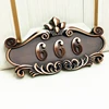 Imitation Metal Bronze House Number ABS Plastic Door Plate Custom Sign Door Number Sticker For Hotel Apartment Villa Door Plate ► Photo 1/6