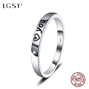 

LGSY DR1133 925 Sterling Silver Rings Jewelry Crystal Ring Fine Jewelry Romantic Engagement Ring Fashion Jewelry Punk Round Ring