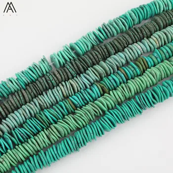

Approx 120-135Pcs/Strand Green Blue Natural Turquoises Howlite Disc Heishi Loose Beads Jewelry,Slab Magnesite Beads DIY Findings
