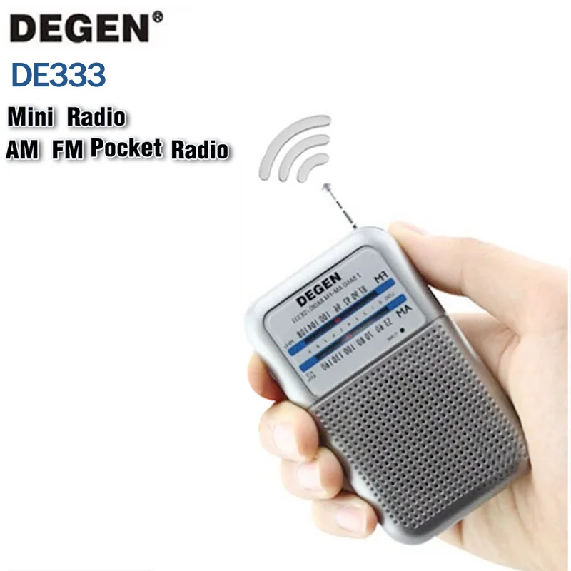 Радиоприемник Degen DE333 AM/FM портативный двухдиапазонный FM радиоприемник с мини