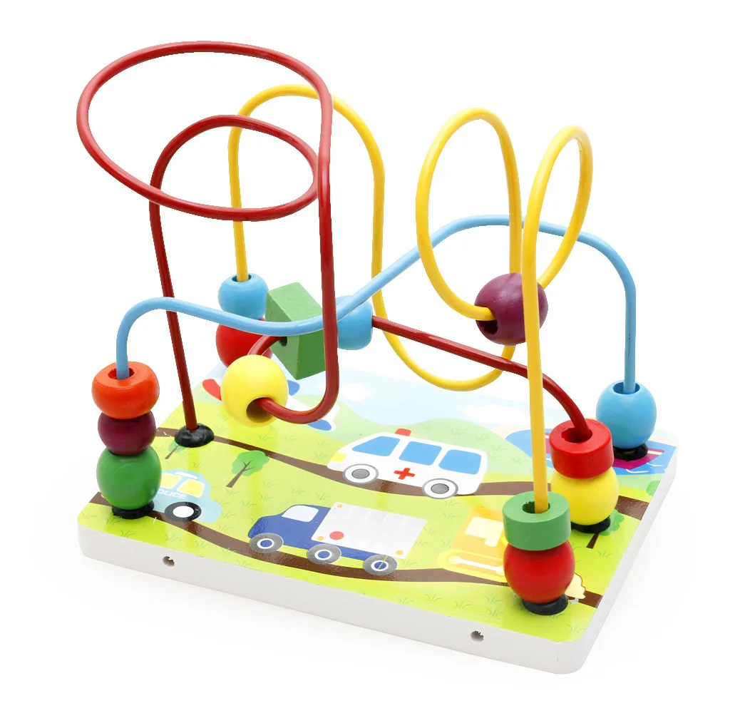 

Children Beaded Bracelet Traffic Tools Bead-stringing Toy Children Early Childhood Educational Wooden Toys