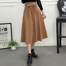 *#Best Price Sisjuly Autumn Winter New 2019 Korean Bowknot Office ladies Retro Skirt A-Line Big Swing Long Skirts Fashion Women's Fall Skirts *#Best Price Sisjuly Autumn Winter New 2019 Korean Bowknot Office ladies Retro Skirt A-Line Big Swing Long Skirts Fashion Women's Fall Skirts