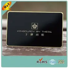 Заказной логотип из нержавеющей стали черная металлическая визитная карточка