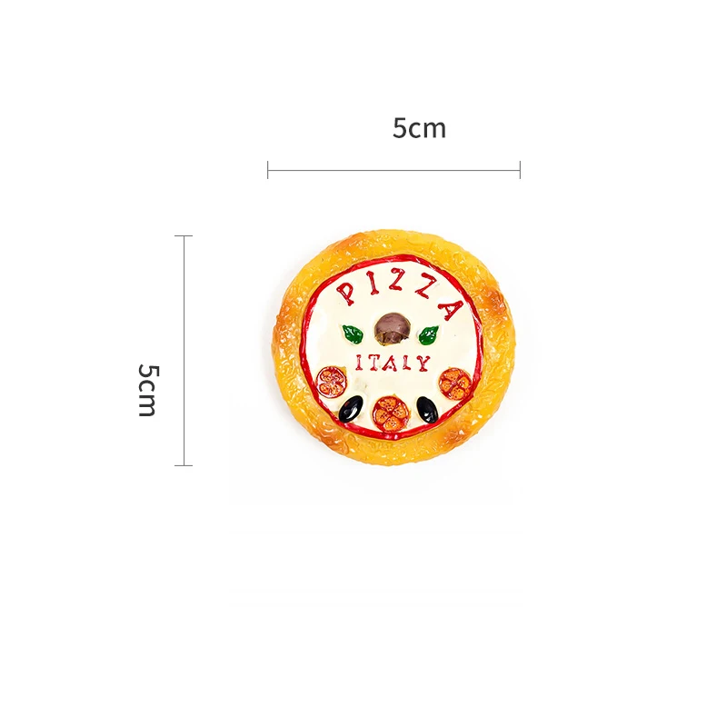 Мультфильм холодильник для пищи паста магнит украшение творческая личность 3D милый холодильник магнит Магнитная сила сообщение паста - Цвет: pizza