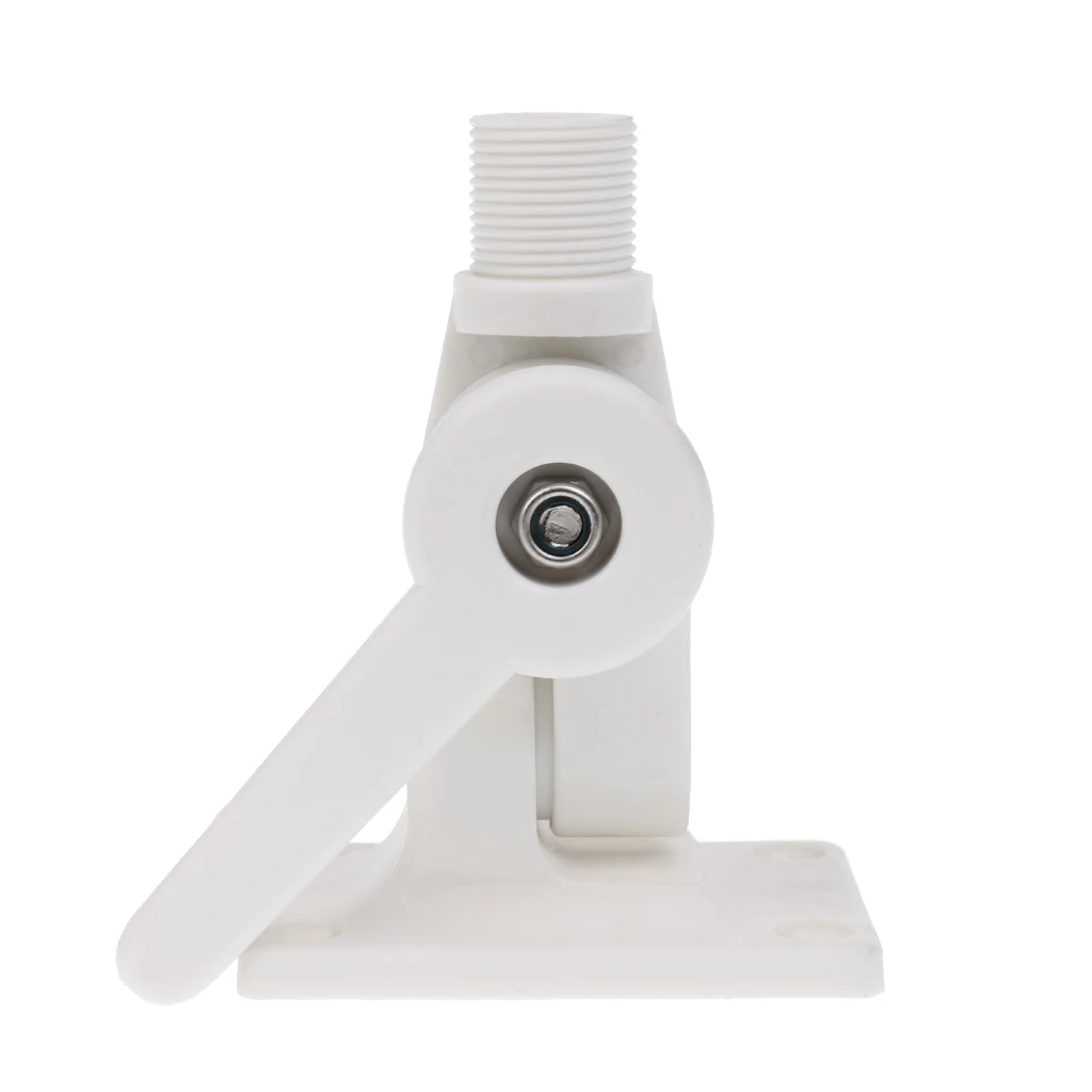 White Nylon Ratchet Bracket AIS/VHF Antenna Deck Mount Marine Boat Yacht