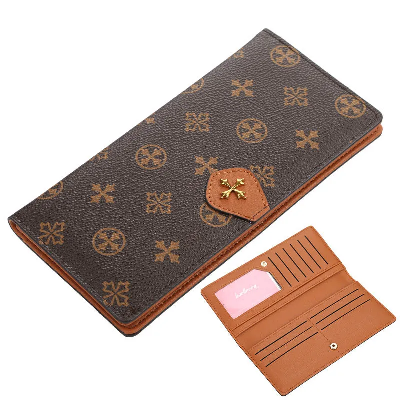 Long Women Wallets Top Quality PU Female Wallets 11 Card Holders Fashion Female Purse Brand Wallet For Girls - Цвет: brown