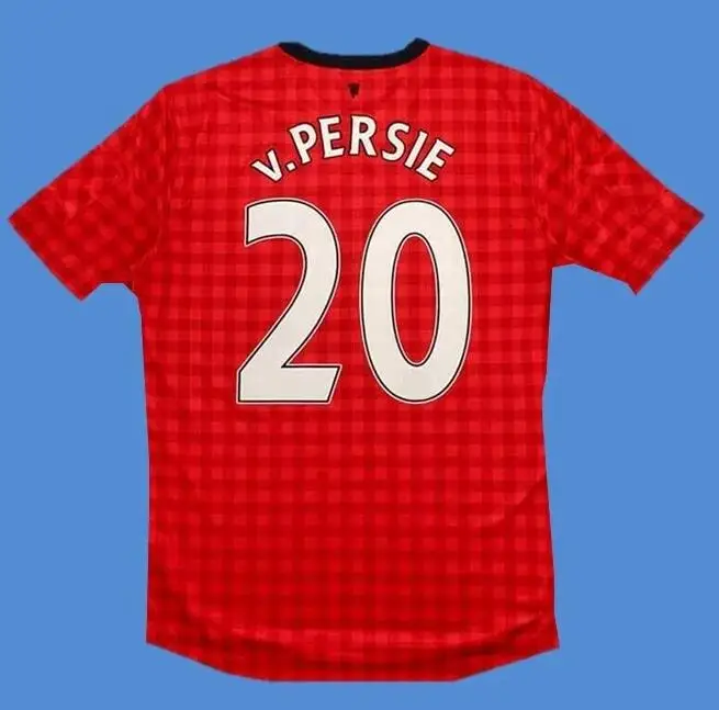 Ретро 2012/13 v.Persie Scholes ROONEY Vidic Giggs Welbeck Классическая мужская рубашка винтажная Джерси Быстрая доставка|Футболки
