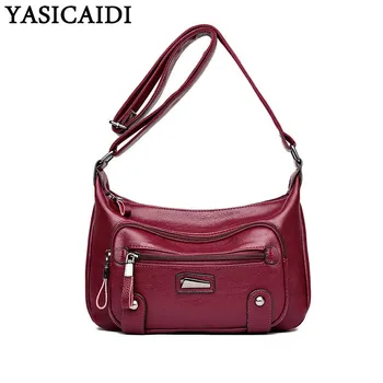 

YASICAIDI 2019 High Quality PU Crossbody Bag For Women Leather Shoulder Bag Lady Satchel Female Messenger Bag Sac A Main Femme