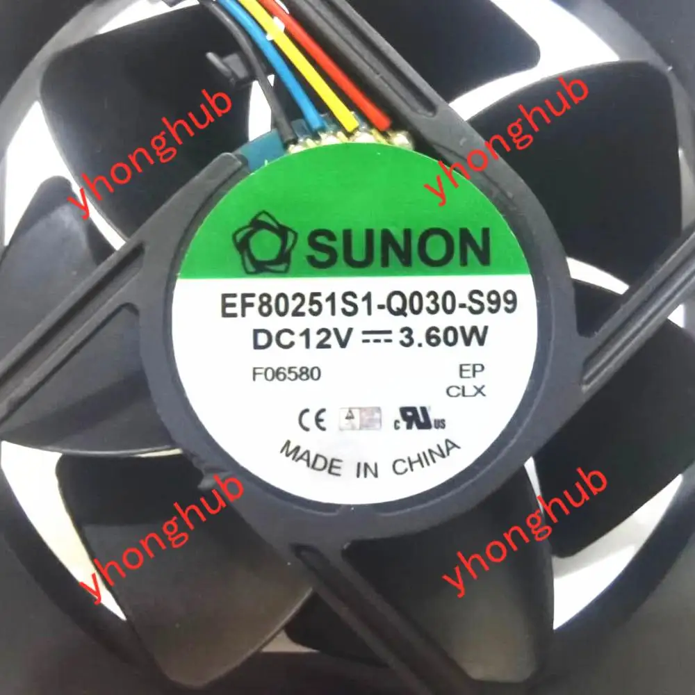 SUNON EF80251S1 Q030 S99 Сервер охлаждающий вентилятор AC/DC 12V 3 60 W 80x80x25 мм 4 провод|fan dc|square fanfan