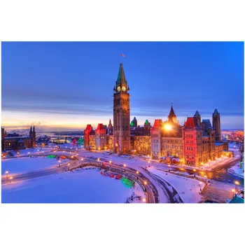 

5D DIY Diamond Painting Canada Parliament Buildings Night scene scenery Cross Stitch Needlework Home decorations