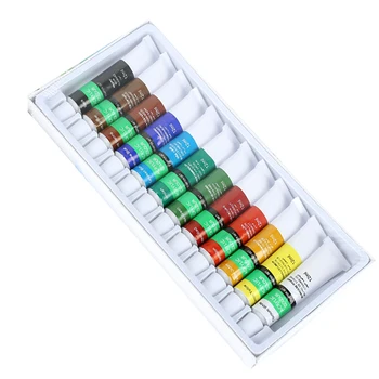 

12 Colors Strong Coverage Textile Fabric For Clothes Acrylic Paints Set Painting Wall Quick Drying Pigment Stone Hand Painted