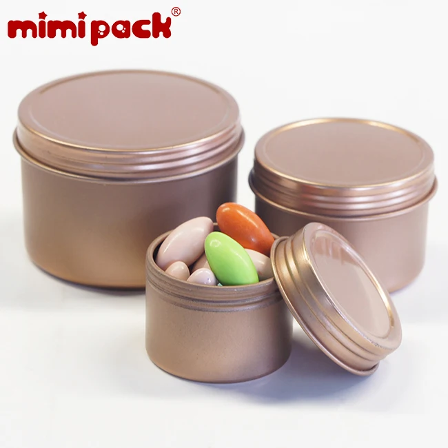 Mimipack 24 шт. металлические глубокие круглые жестяные коробки с винтовой крышкой, жесть жевательная резинка Конфета разное Органайзер(6 цветов