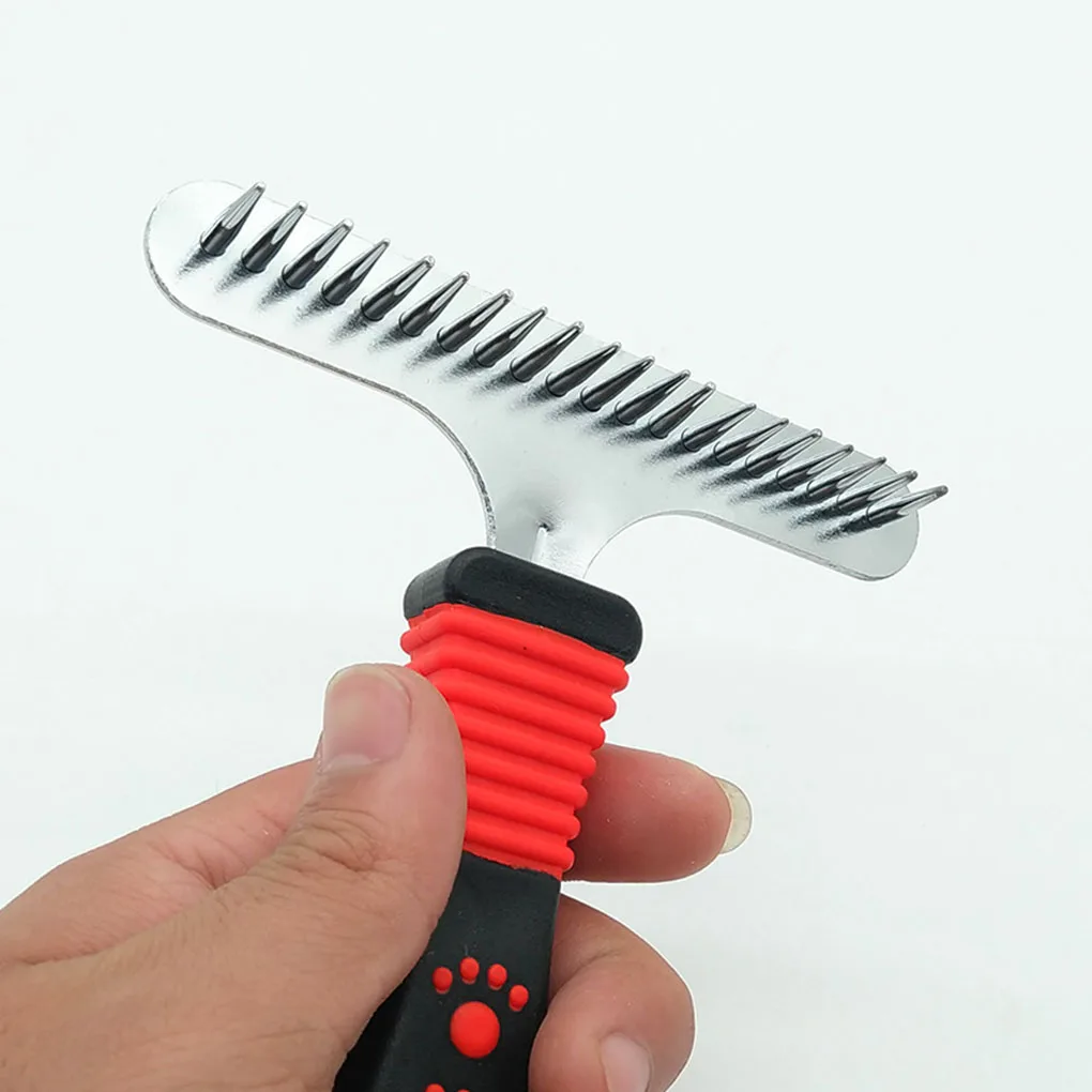 Pet узел для чистки кукурузы грабли уход Shedding нержавеющая сталь гребень грабли инструмент для ухода за домашними животными
