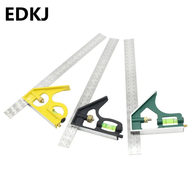 

1PCS multi-function angle ruler stainless steel adjustable combination 45/90 degree square angle ruler measuring tool DAG boat