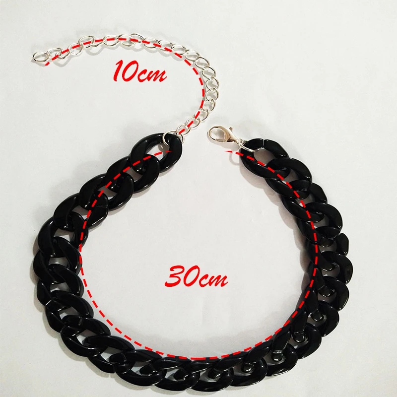 Boho Long Chains Necklaces For Women Colorful Plastic Chain Choker Necklaces Pendants Women Jewelry Gift цепочка чокер