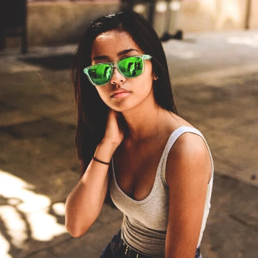 ladies sunglasses DOKLY Unisex Clear Frame Green Lens Sunglasses Mirror Oculos Sun Glasses Gafas De Sol Fashion Sunglasses Women Eyewear rose gold sunglasses