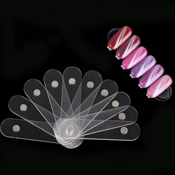 

10pcs/pac New Nail Art With Magnet Acrylic Strip Display Strip Display Board Japanese Transparent Display Strip DropShipping