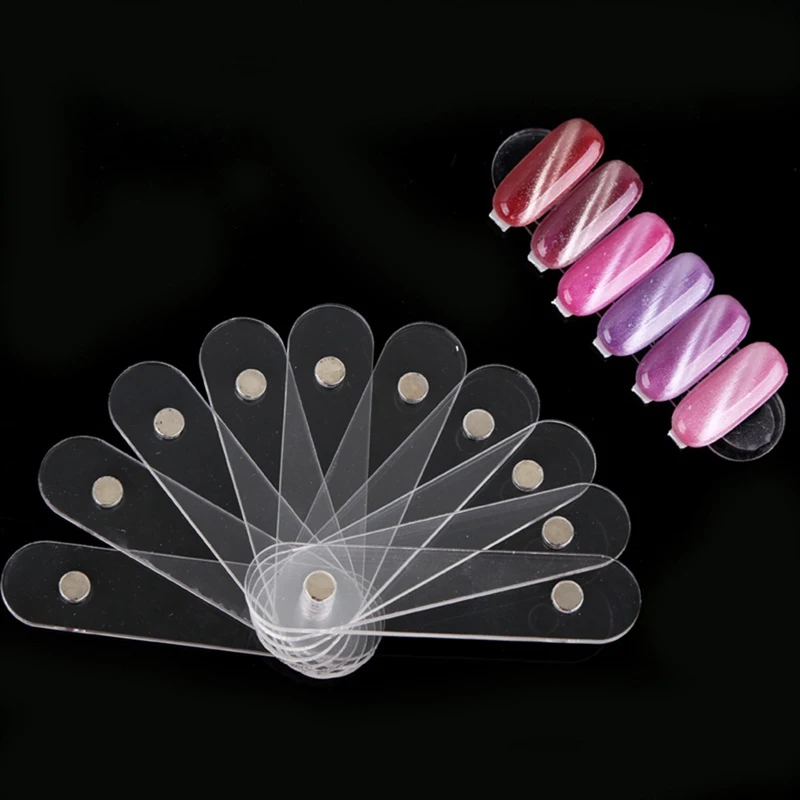 

1Pack New Nail Art With Magnet Acrylic Strip Display Strip Display Board 10 Piece Japanese Transparent Display Strip DropShip