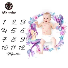 Let'S Make/Хлопковое одеяло для пеленания; милое мягкое одеяло для новорожденных; модные купальные полотенца; плотная ткань для новорожденных; реквизит для фотосессии