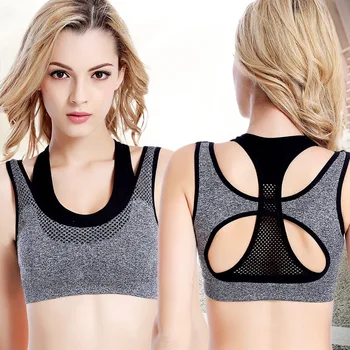 

Professional High-Strength Shockproof Rims-Free Running Vest Quick-Drying Breathable Beauty Back Fake Two-Piece Sports Bra