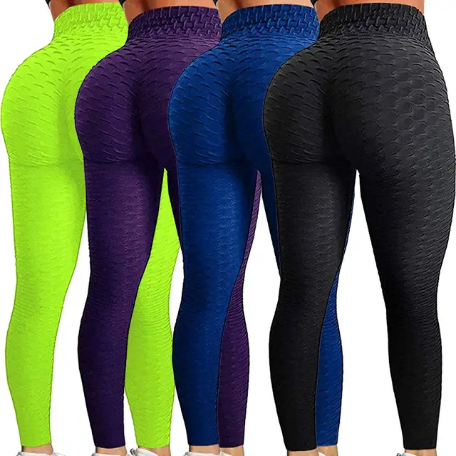 US $5.99 JGS1996 Yoga Pants Fitness Sports Leggings Jacquard Sports Leggings Female Running Trousers High Wa