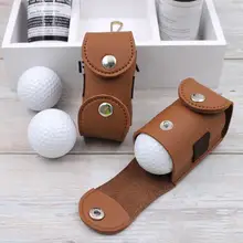 Pocket Leather Golf Ball Tees Holder Waist Pouch Storage Bag Mini Golf Ball Container Portable Golf Ball Bag Key Case