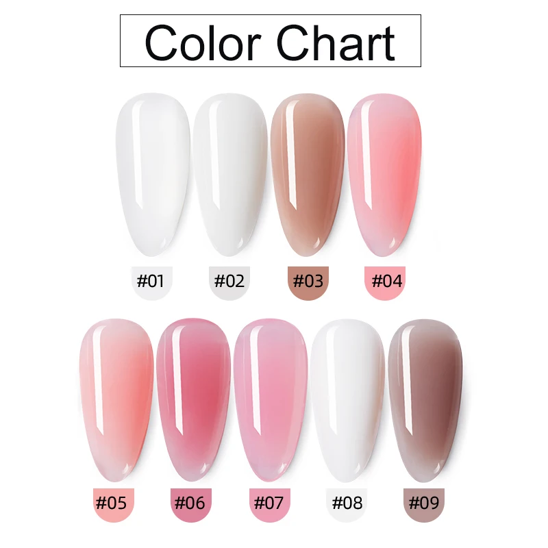 15ml Poly Nail Gel Quick Extensions Builder Extend Nail Art Acrylic Gel Varnish LED/UV Clear White Finger Form Manicure Tool