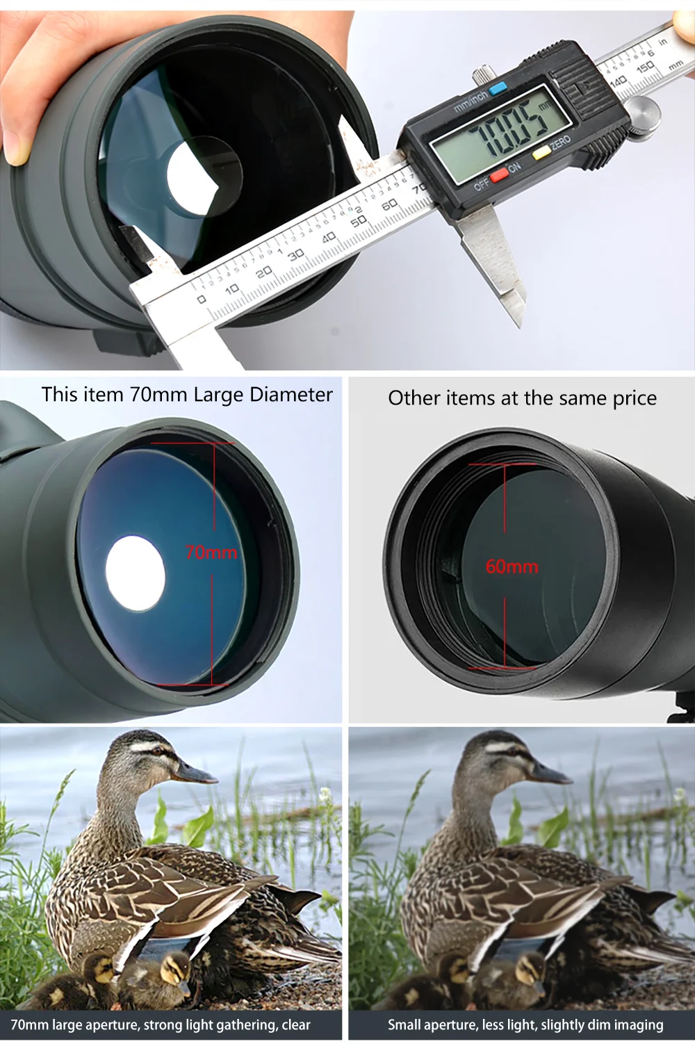 Monocular de Alta Potência à Prova Observação de Aves Profissional Spotting Scope Zoom Telescópio Dtelágua Telescop Caça Alvo Mc25-75x70 11 Profissional spotting scope MC25-75x70 zoom telescópio monocular