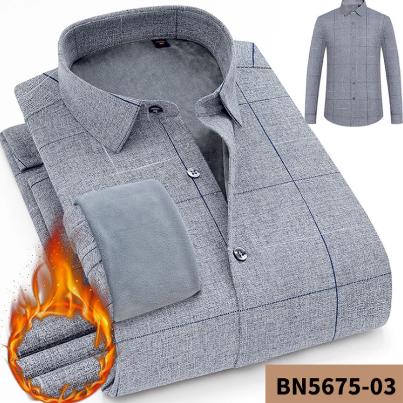 Новое поступление, Зимние Повседневные рубашки с длинным рукавом и принтом Camisa, дышащие удобные облегающие рубашки высокого качества из шерсти, теплые облегающие рубашки - Цвет: gray