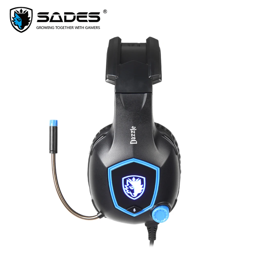 SADES Dazzle Игровые наушники, головной гарнитур USB Виртуальный 7,1 объемный звук Мягкая повязка для ПК/ноутбука/геймера