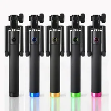 Mini vara telescópica portátil do selfie do monopod do auto-polo handheld prendido vara do selfie para o iphone para o smartphone