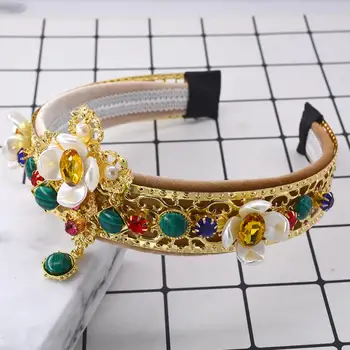 

Bride Rhinestone Crown Headdress Weddingaccessories Luxury Baroque Rhinestone Headband Hair Accessories