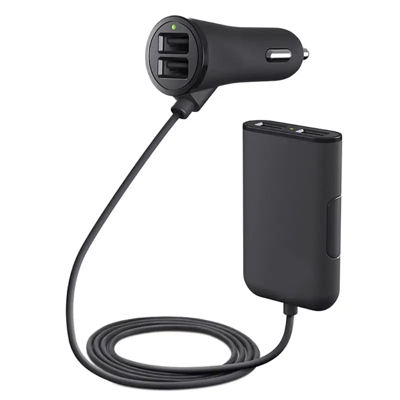 4 в 1 двойной USB порт автомобильное зарядное устройство расширение usb-хаб адаптер для iPhone iPod телефонов