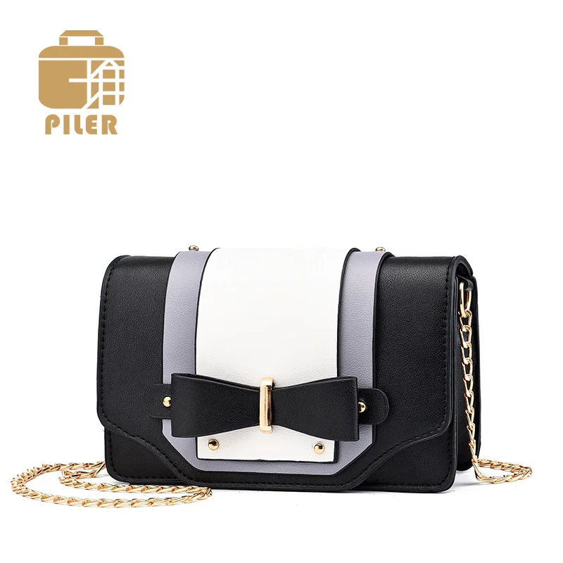 

Female Fashion Chain Shoulder Bag Lady Travel Purses Handbags Leather Women Bags Cravat Designer Small Square Messenger Bag