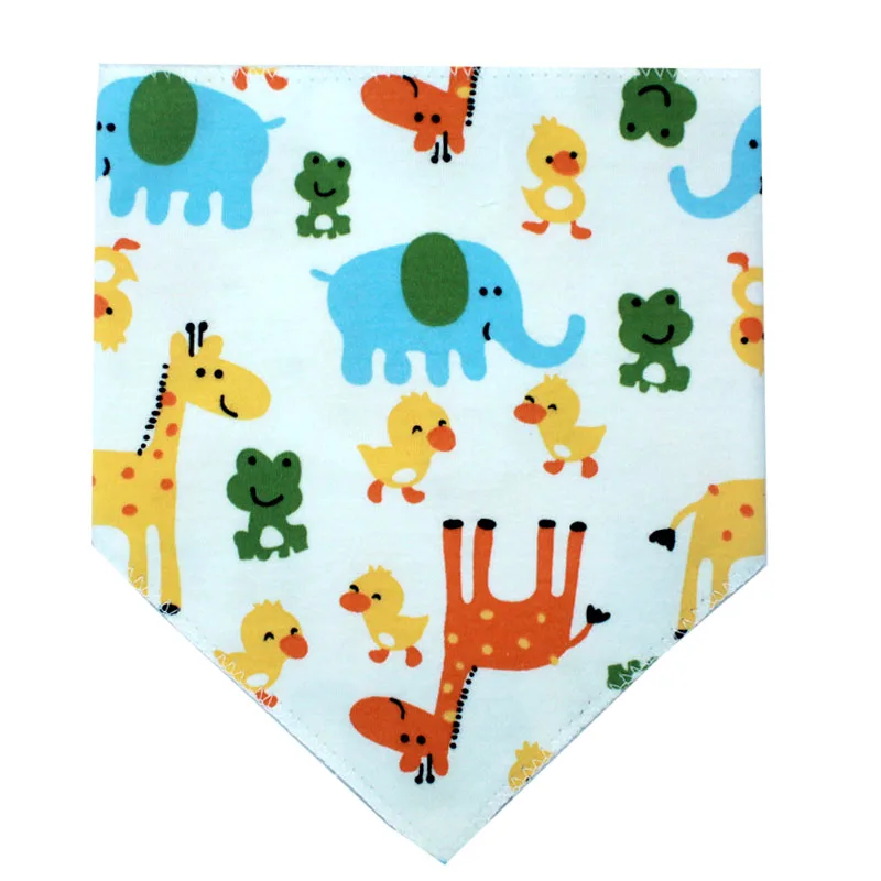 

1pc Cute Baby boy girl Bibs Triangle Towel Cotton Cartoon print Newborn Cloth Anti-dirty Water Absorption Bib Baby Feed Props