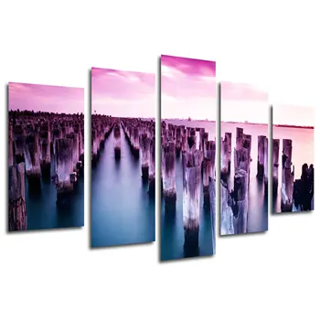 

Landscape Sea, Sunset, photo printing on wood, modern picture decorative 26338