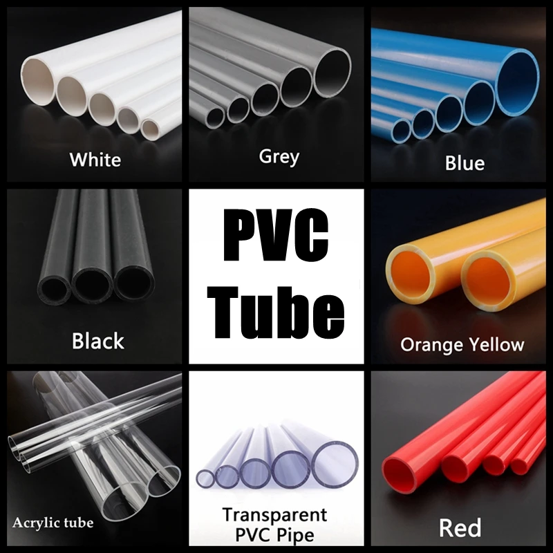 

2pcs O.D 16~90mm PVC Pipe Aquarium Fish Tank Water Supply PVC Tube Garden Irrigation Watering Fittings Planting Frame 50CM Long