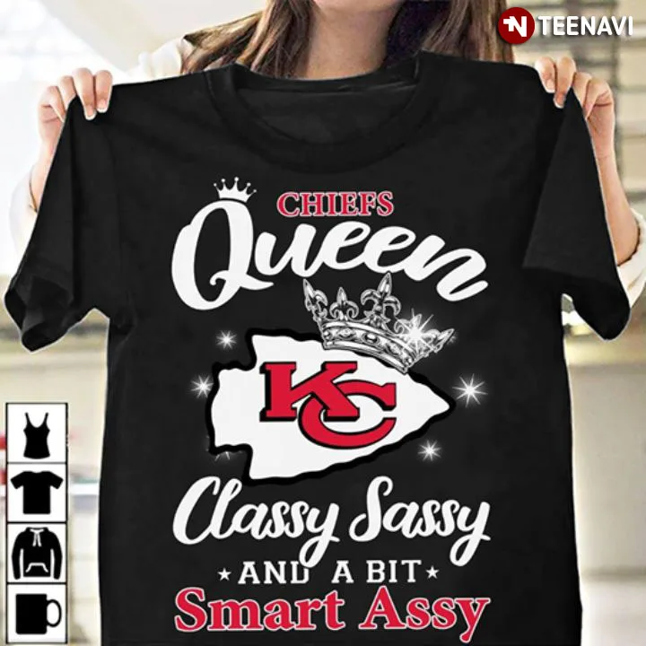 Футболка с надписью Chiefs queen и A Bit Smart Assy|Футболки| |