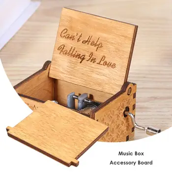 

Vintage Hand Cranked Music Box Excellent Wooden Creative Music Box Decoration for Music Lover Birthday Party Ornament