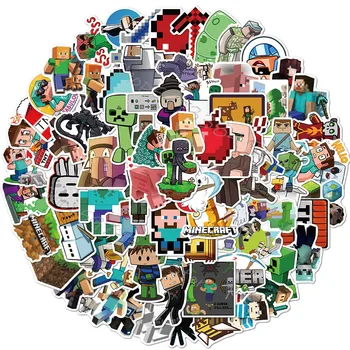 

100Pcs Minecrafts Mixed Cartoon Toy Diy Sticker for Car Styling Bike Motorcycle Phone Laptop Travel Luggage Funny Sticker Decals