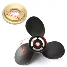 Black Aluminum Alloy Boat Outboard Propeller For Mercury Outboard Enginess 6-15HP 2-1/2" Gearcase Boat Accessories