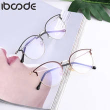 Iboode анти голубой свет круглые кошачьи глаза женские очки мужские компьютерные защитные очки Оптические очки в стиле унисекс