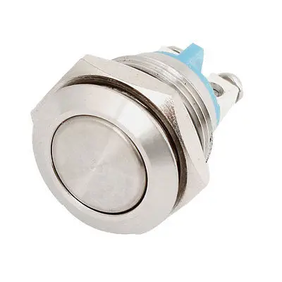 

Momentary SPST 19mm 2 Screw Terminals Stainless Steel Push Button Switch