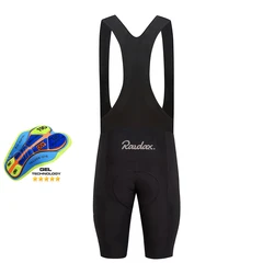 Raudax Performance Cycling Bib Shorts - Unisex Black Sportswear for Cycling and Running (Silver)